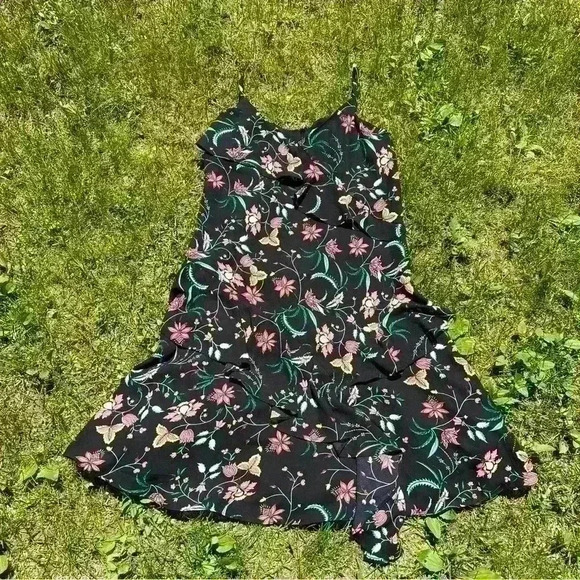 Cece Desert Bloom Black Ruffle Detail Front Mini Dress Size XS - Picture 5 of 6